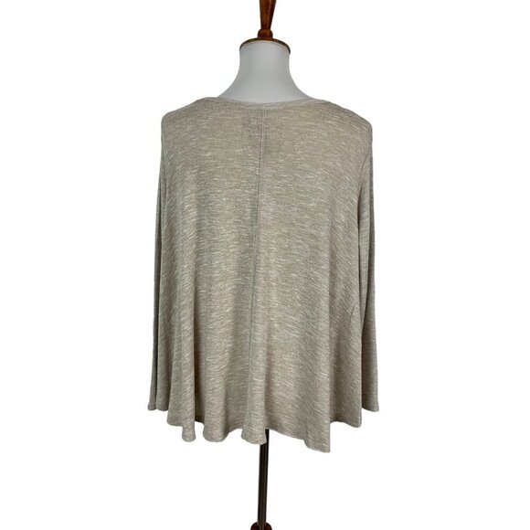 We The Free Beige Slouchy V Neck Knit Pullover Lightweight Top XS - Picture 3 of 6